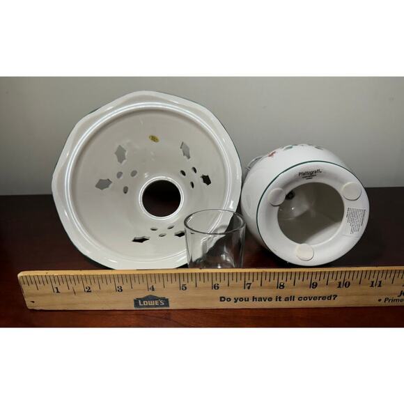 2004 Pfaltzgraff Winterberry Votive Lamp Candle Holder Christmas Holidays NIB - Picture 7 of 11